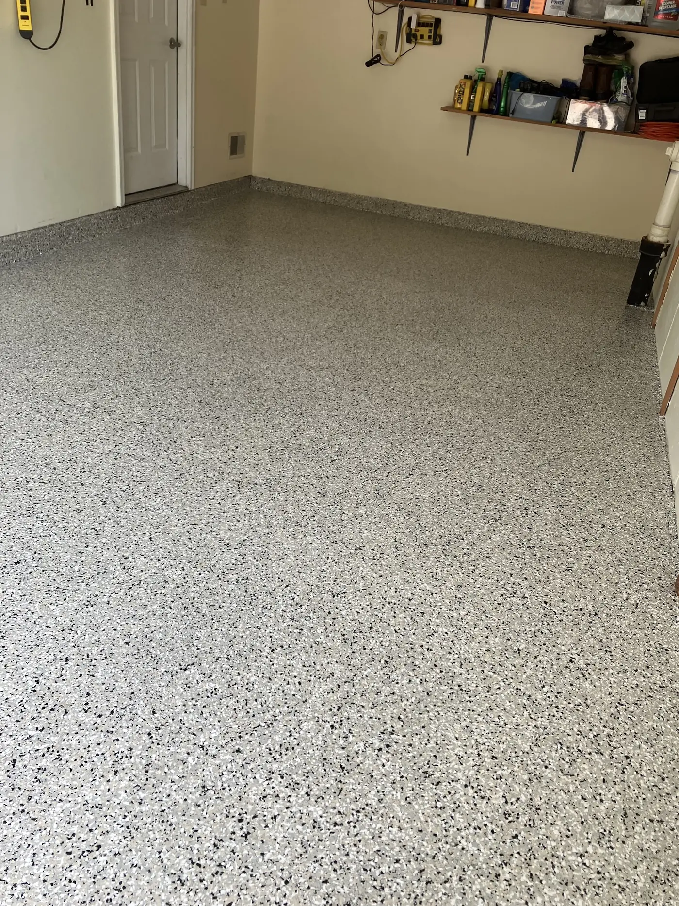 the same floor after the work